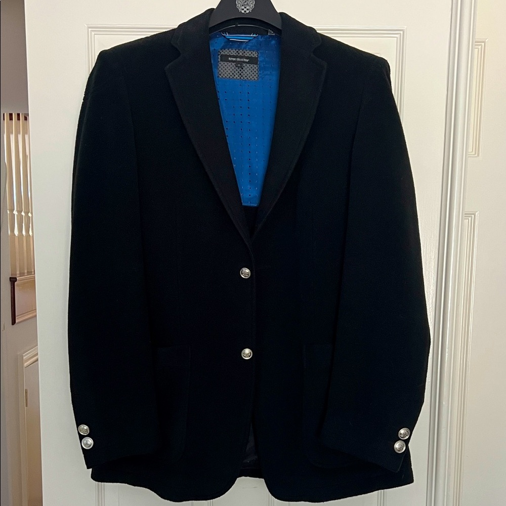 Report Collection Black Blazer with Silver Accents